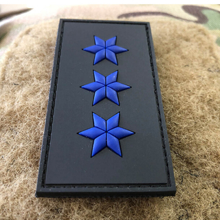 Custom German POM Style PVC Patch Black 3D Rubber Embossed Badge for Jacket Bag or Uniform Decoration