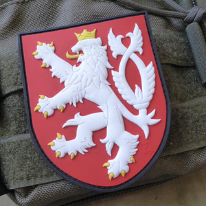 Custom Lion Shield 3D PVC Patch – Durable Rubber Emblem with Hook Backing