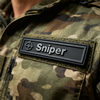Striped Airgun Function PVC Patch 3D Soft Rubber Badge Hook and Loop Durable Tactical Style Patch
