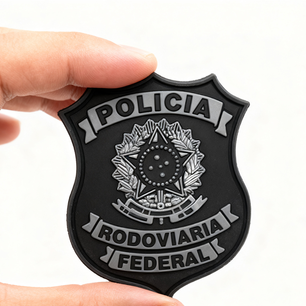 Custom Official Emblem Rubber Patch with Velcro – Soft PVC Badge for Uniforms, Bags and Jackets