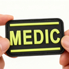 Custom Glow in the Dark “Medic” PVC Patch | 3D Rubber Medical Badge with Velcro for Backpacks, First Aid Kits & Outdoor Gear