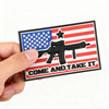 Come & Take It US Flag PVC Patch | Custom Rubber Morale Patch Manufacturer for Tactical Backpacks, Outdoor Gear & Everyday Carry