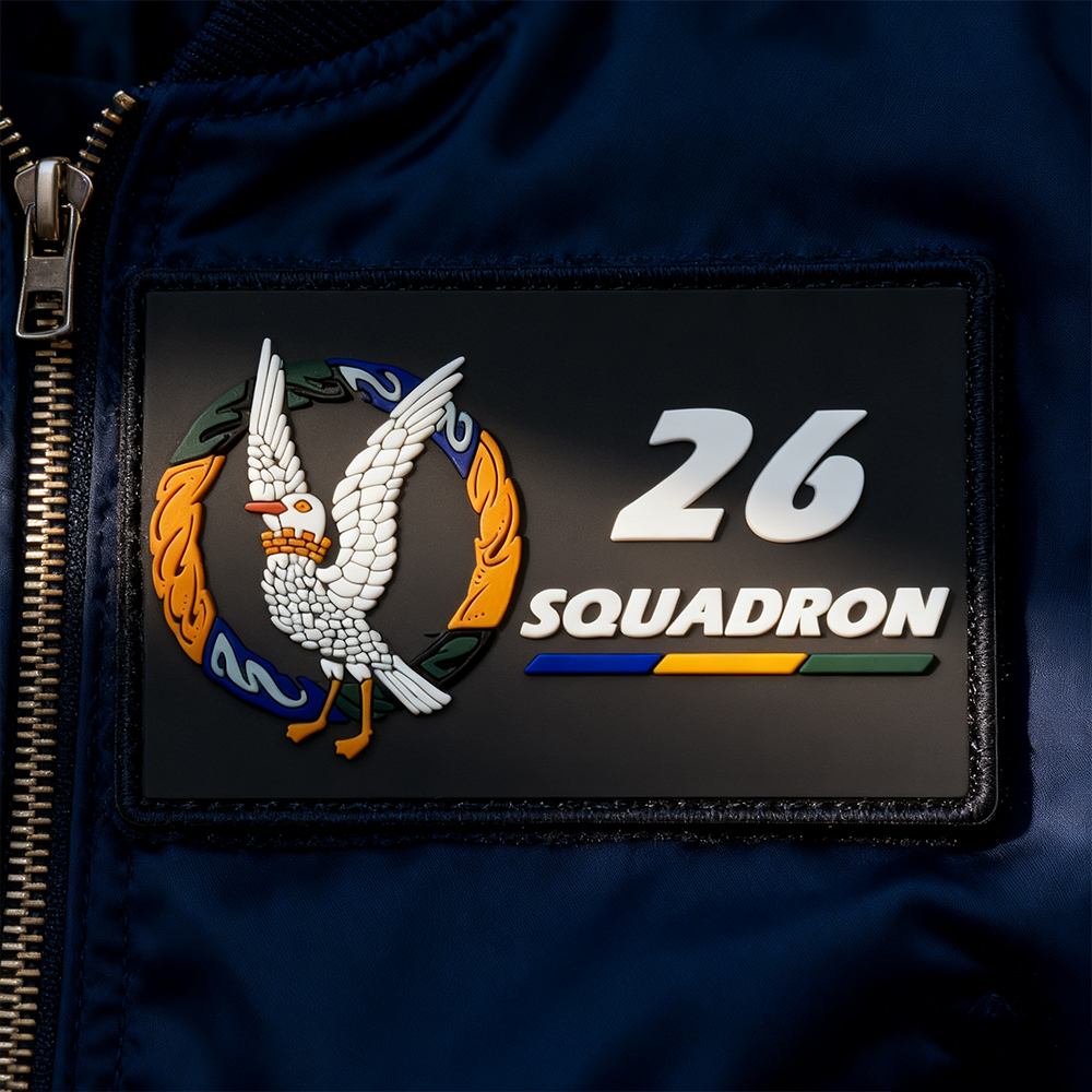 Custom RAAF No 26 Squadron PVC Patch 3D Soft Rubber Emblem Collectible Air Wing Badge with Hook and Loop Backing