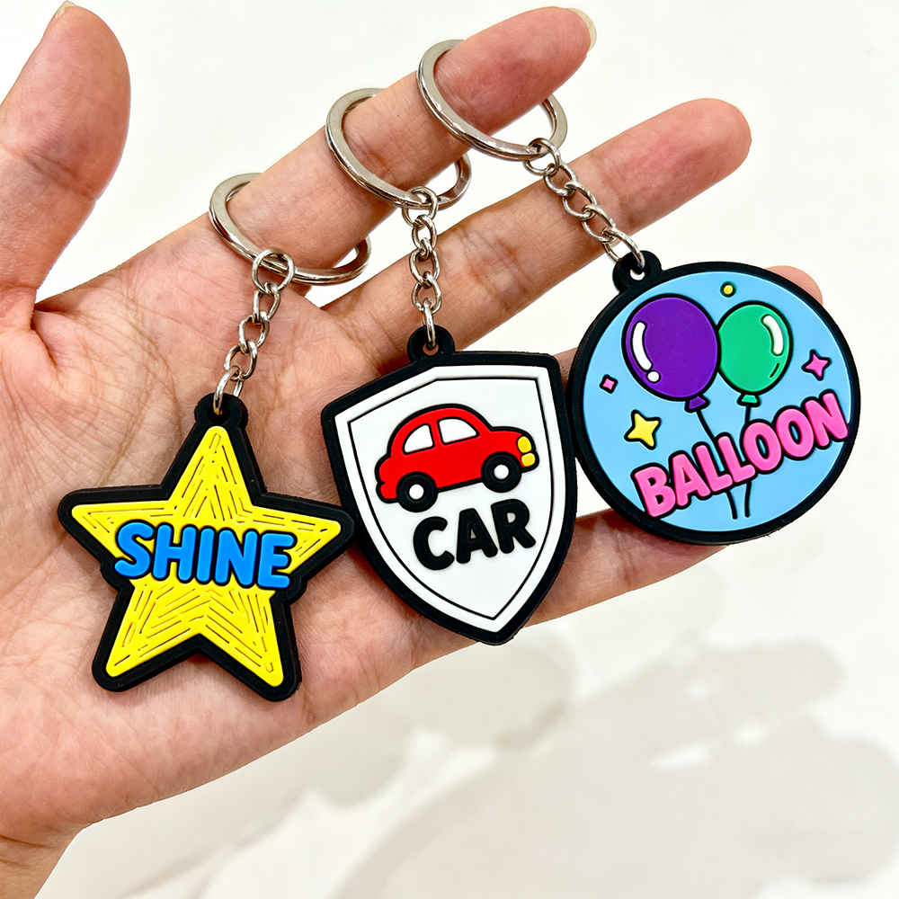 Custom Design Keychain Personalized Logo Pvc Rubber Keychain Business Promotional Gift