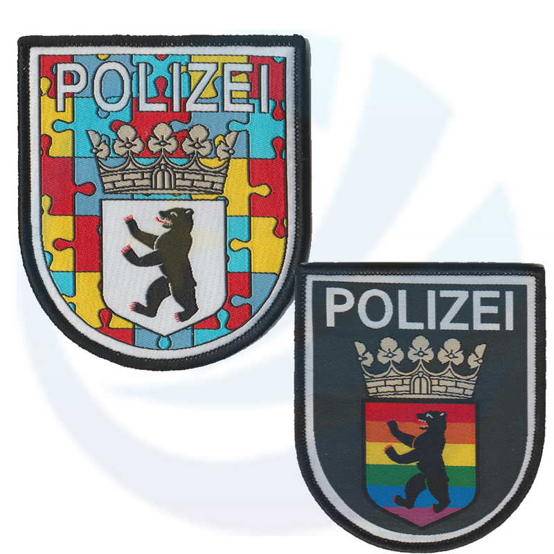 German Police Embroidery Pvc Rubber Patch