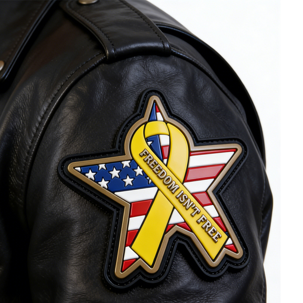 custom usa flag freedom isnt free 3D PVC Patch