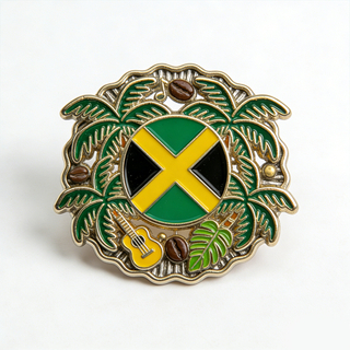 Wholesale Solf Enamel Jamaican People Girl Enamel Pin Brooches Custom Jamaica Country Flag Enamel Lapel Pins Badge Souvenir