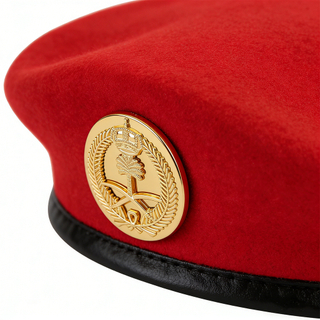 Custom Qatar Military Navy Logo Hat Emblem, 3D Gold Plating Saudi Arab Palm Tree Hat Metal Badge