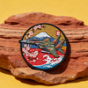 Japanese Fuji Sakura Landscape PVC Patch Colorful Jet Artwork Soft Rubber Emblem for Clothing Bags Accessories Decoration