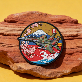 Japanese Fuji Sakura Landscape PVC Patch Colorful Jet Artwork Soft Rubber Emblem for Clothing Bags Accessories Decoration