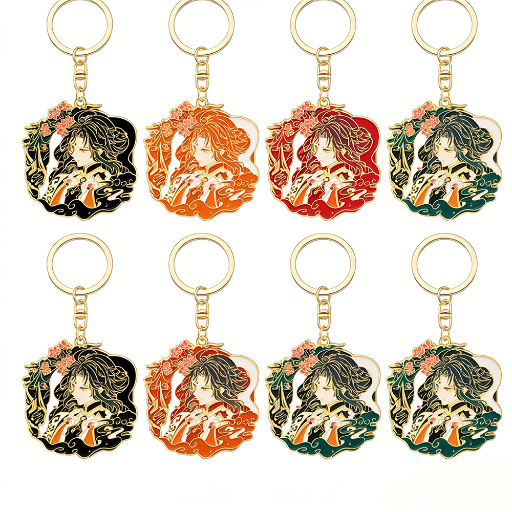 Promotion Gift Wholesale Cute Car Cartoon Animal Custom Logo Blank Soft Hard Enamel Metal Key Chain Custom Keychain