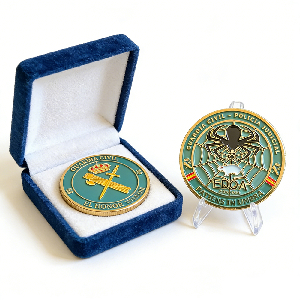Spain Military Police Anniversary Challenge Coin Custom Metal Enamel Coin