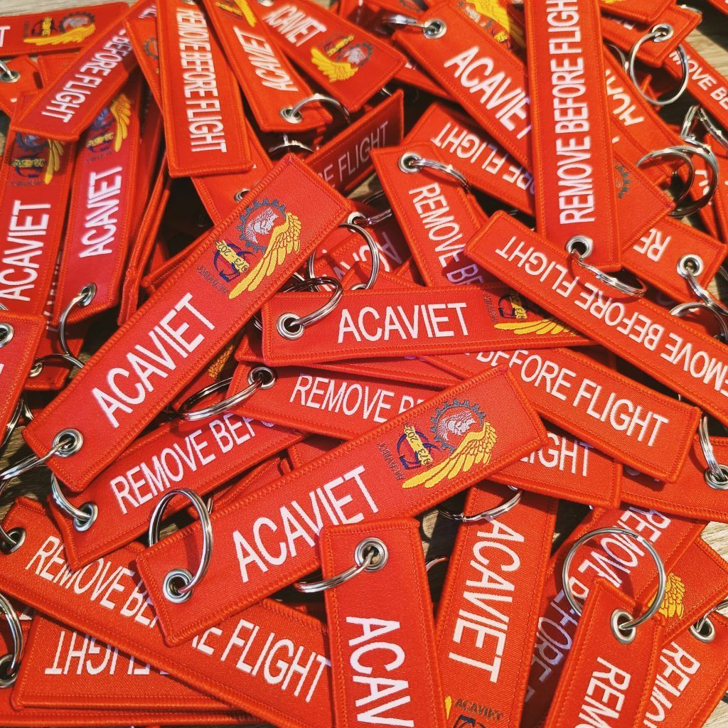 High Quality Spain Police Embroidery Key Tag Custom Fabric Keychain Wholesale OEM