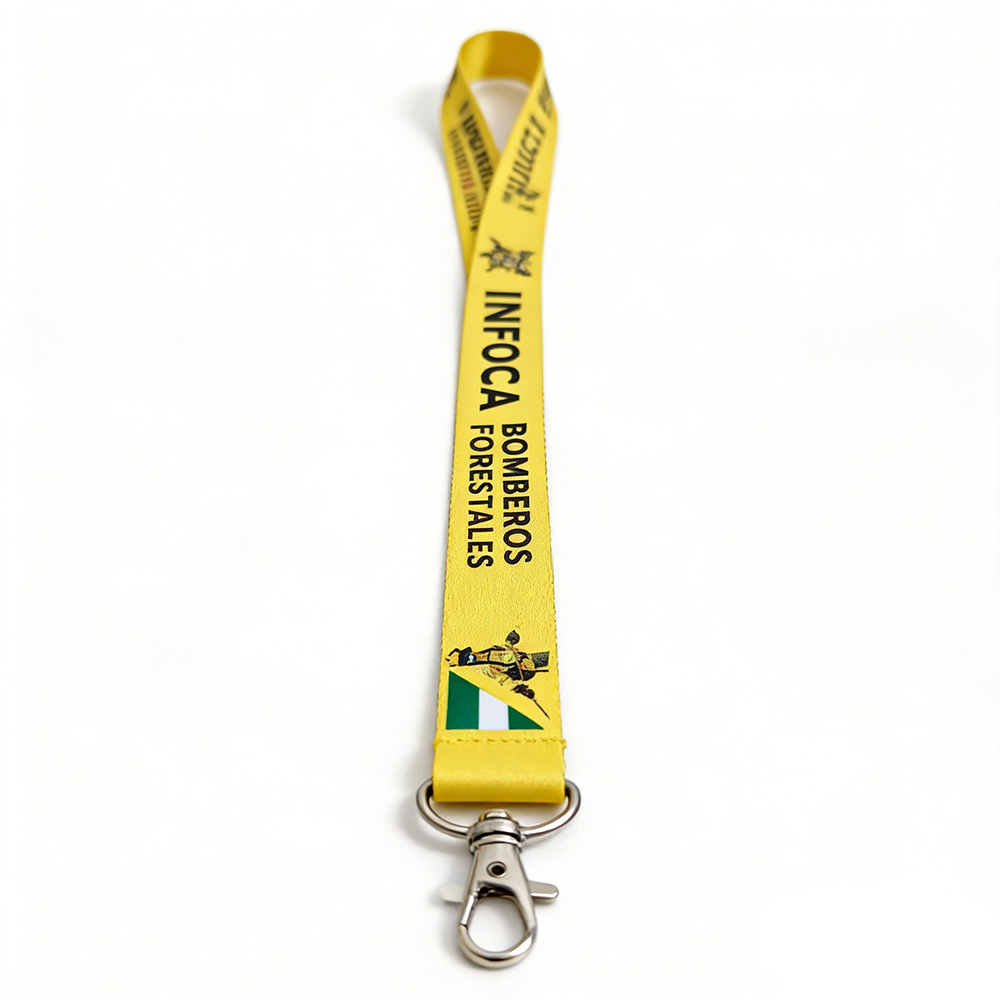 Custom Spanish Police Lanyard for ID Badge Key Holder Uniform Accessory OEM Manufacturer