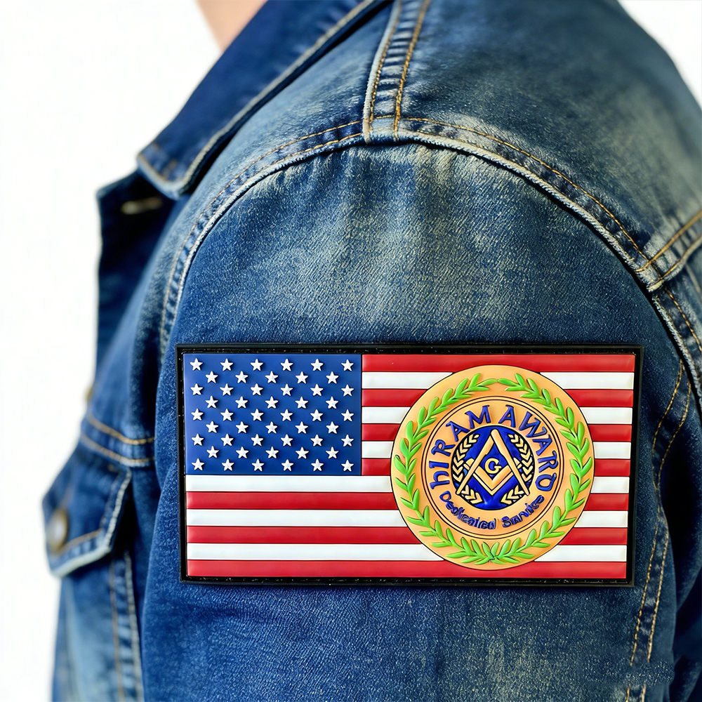 Hiram Award PVC Patch Custom Soft Rubber Emblem High Detail Durable PVC Patch for Jackets Bags Hats Collectibles