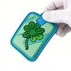 Lucky Seven Leaf Clover PVC Morale Patch Custom Soft Rubber Patch Green Clover Symbol Patch for Bags Hats Jackets