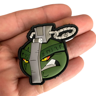 Cartoon Canister Character PVC Patch Funny Morale Style Soft Rubber Patch for Backpacks Vests Hats and Collection Display