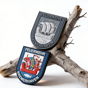 Germany Bremerhaven Fire Department PVC Patch Custom Soft Rubber Feuerwehr Bremerhaven Emblem for Apparel Gear and Collectors