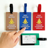 Global Past Master PVC Luggage Tag Custom Soft Rubber Tag Durable Masonic Travel Accessory with Hook Loop Option