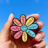 Creative Motivational Quotes Flower Enamel Pins You Are Loved Enough Worthy Strong Brooch Clothes Lapel Badge Gift for Friends