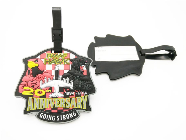 Customized Soft Rubber 3d Logo Handbag Tag , Soft Pvc Luggage Tag Cute , Cartoon Airplane Travel Luggage Tags