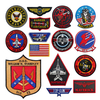 Top Gun Aircraft Embroidery Hook Loop Patches Fun Badge Patches for Clothing Backpacks Hats Jacket Patch