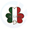 Fashion ireland lucky clover leaf metal country flag souvenir metal zinc alloy keyring keychain