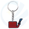 High quality Firefighter Series key chain Custom 3D rubber keychain cute car keychains