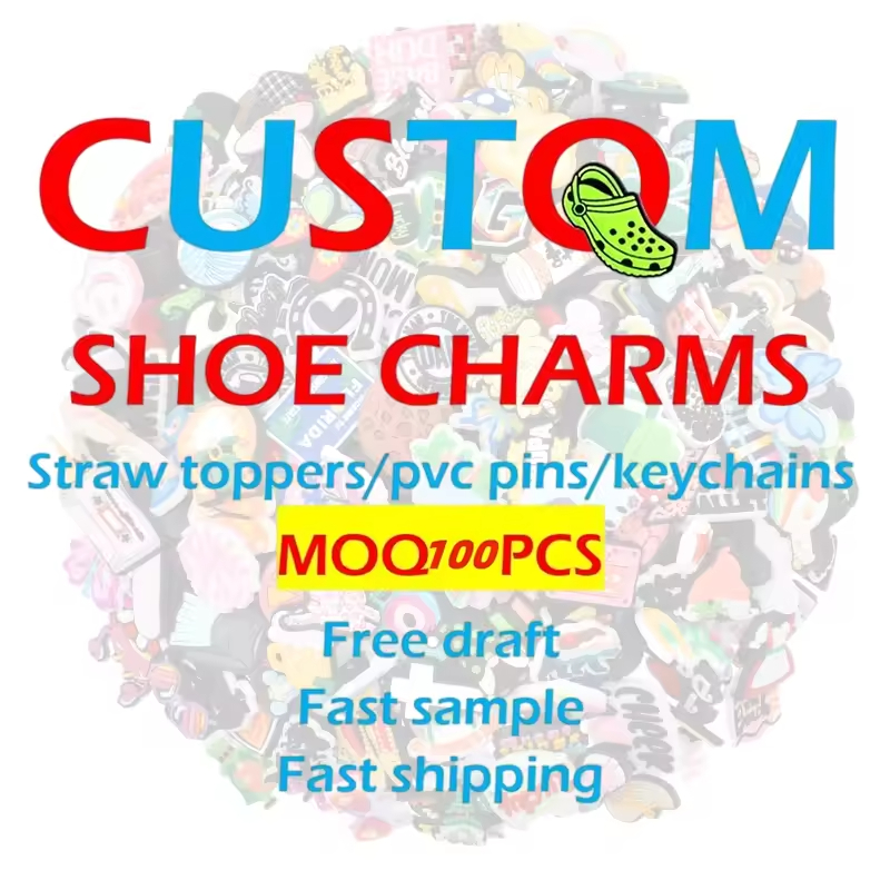 New Arrival Shoe Charms Clogs Stickers 2024 Charm Shoe Custom Designer Pvc Custom For shoe Charms Logo Women Men Clogs