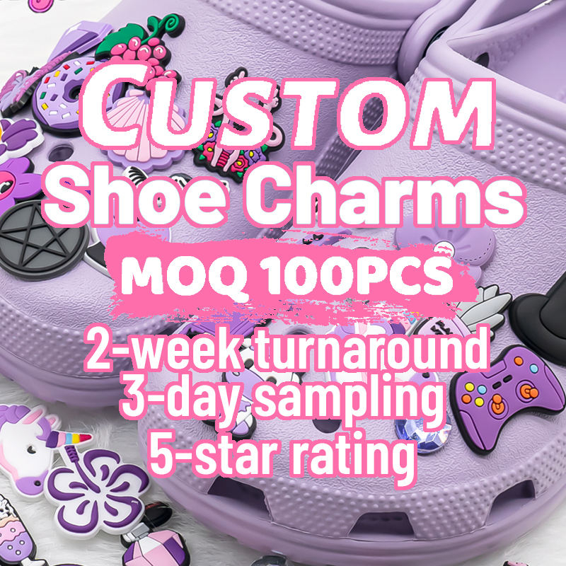 new custom designer pvc decoration personalisation design regular custom shoe charms