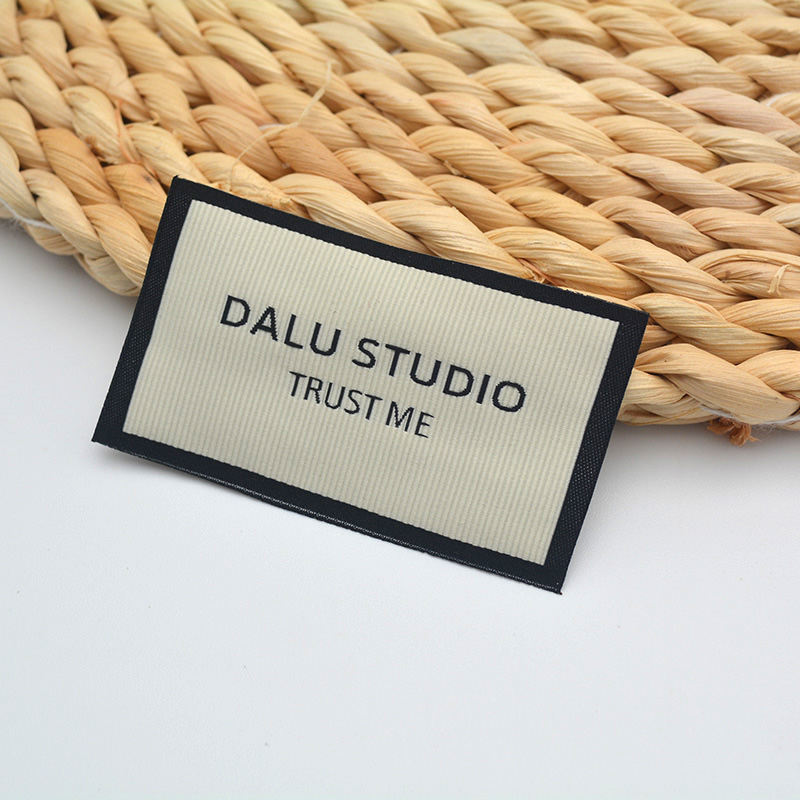 Custom t Shirt jeans bag Cloth Private Brand Logo Tag Textile Neck Fabric Luxury High Density Garment Woven Labels For Clothing