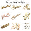 Wholesale Cheap Zinc alloy 2 hole engraved brand logo custom metal tags plates labels for shoes / cloth / bags / swimwear