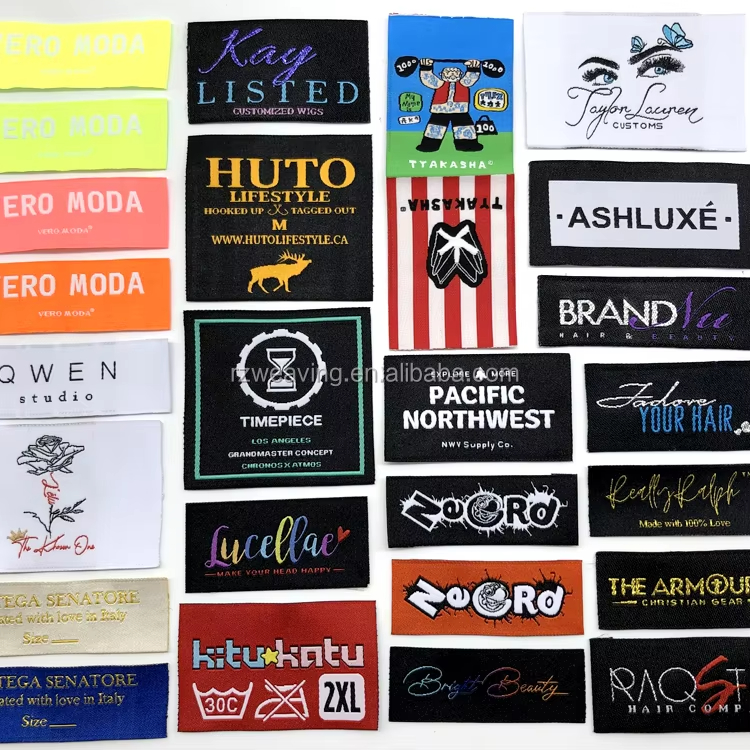 20 Years of Weaving Experience to Customize Private High-Density Damask Clothing Woven Labels