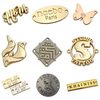 Clothing accessory custom engraved brand logo sew metal labels tag for garments / swimwear