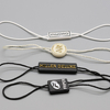 Custom 3D Embossed Logo Sneaker Lockable Rope Round Plastic Seal Hangtag String Cord Shoes Watch Clothing Hang Tag String