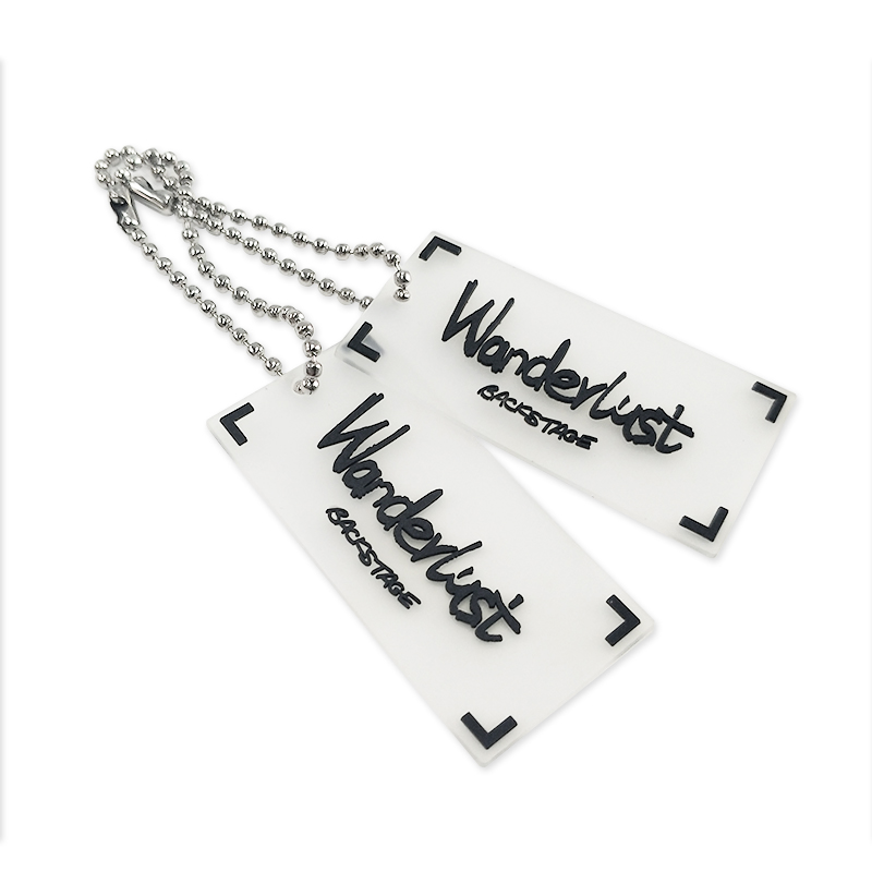 Personalized Custom 3D Embossed Logo Silicone Rubber Tags for Shoe