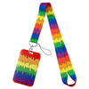 Colorful LGBTQ Flag Lanyard Gay Pride Badge Holders for Pride Parades And Events
