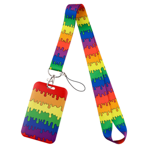 Colorful LGBTQ Flag Lanyard Gay Pride Badge Holders for Pride Parades And Events