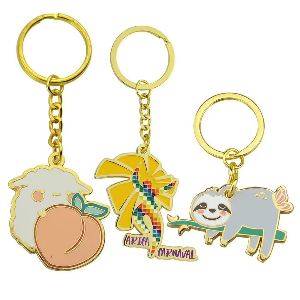 Zinc Alloy Cartoon Animal Key chain 2D 3D Logo Hard Soft Enamel Keychain