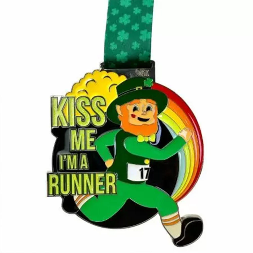 Custom St. Patrick’s Day Shamrock Medal – Irish Festival Award & Lucky Green Souvenir