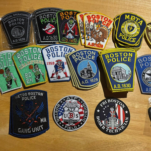 Custom Embroidered Boston Police Patches - Themed Law Enforcement Emblems for Massachusetts, USA - Personalized Police Department Badge Collection