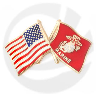 USA AND USMC FLAG PIN
