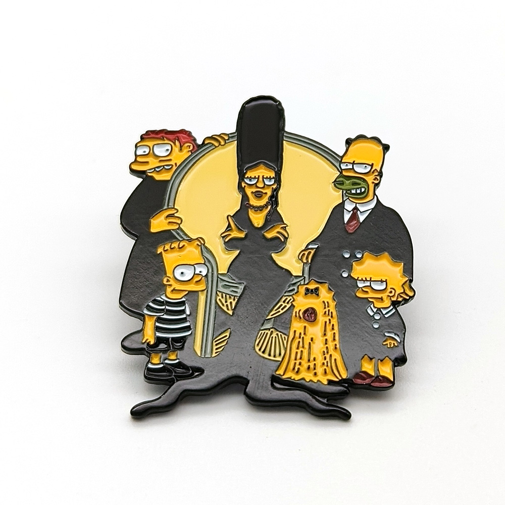 Wholesale metal anime pins carton Simpsons funny pins cute enamel anime badges