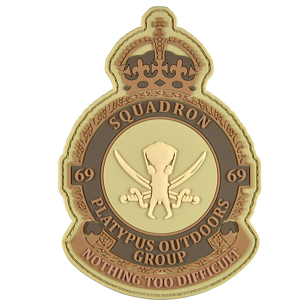 OEM Squadron Royal PVC Crest Badge Squadron Patch Official Crest Rubber Reusable Canadian Patches
