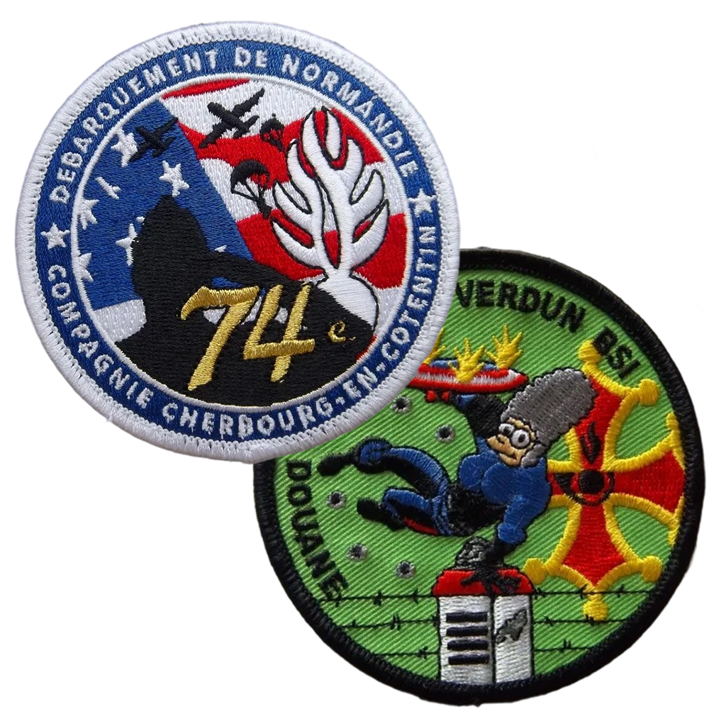 High Quality Custom France National Flag Embroidery Badges Armband Iron on Patches With Hook And Loop