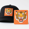 Custom Heat Press Pvc Rubber Logo trucker hat patches stick on Custom Logo Pvc Silicone tiger Iron on Patches