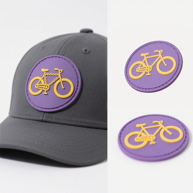 Round Motorcycle Patches Bicycle Logo Biker Hats Accessories Sewing Men's Bike Iron on Hat Patch Bandas Custom