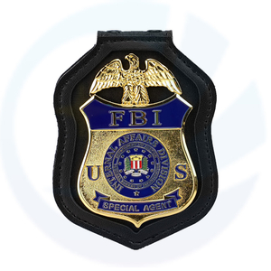 Detroit Police Badge Holder (Badge not Included) Protection Belt Clip with Pocket and Chain (Black)