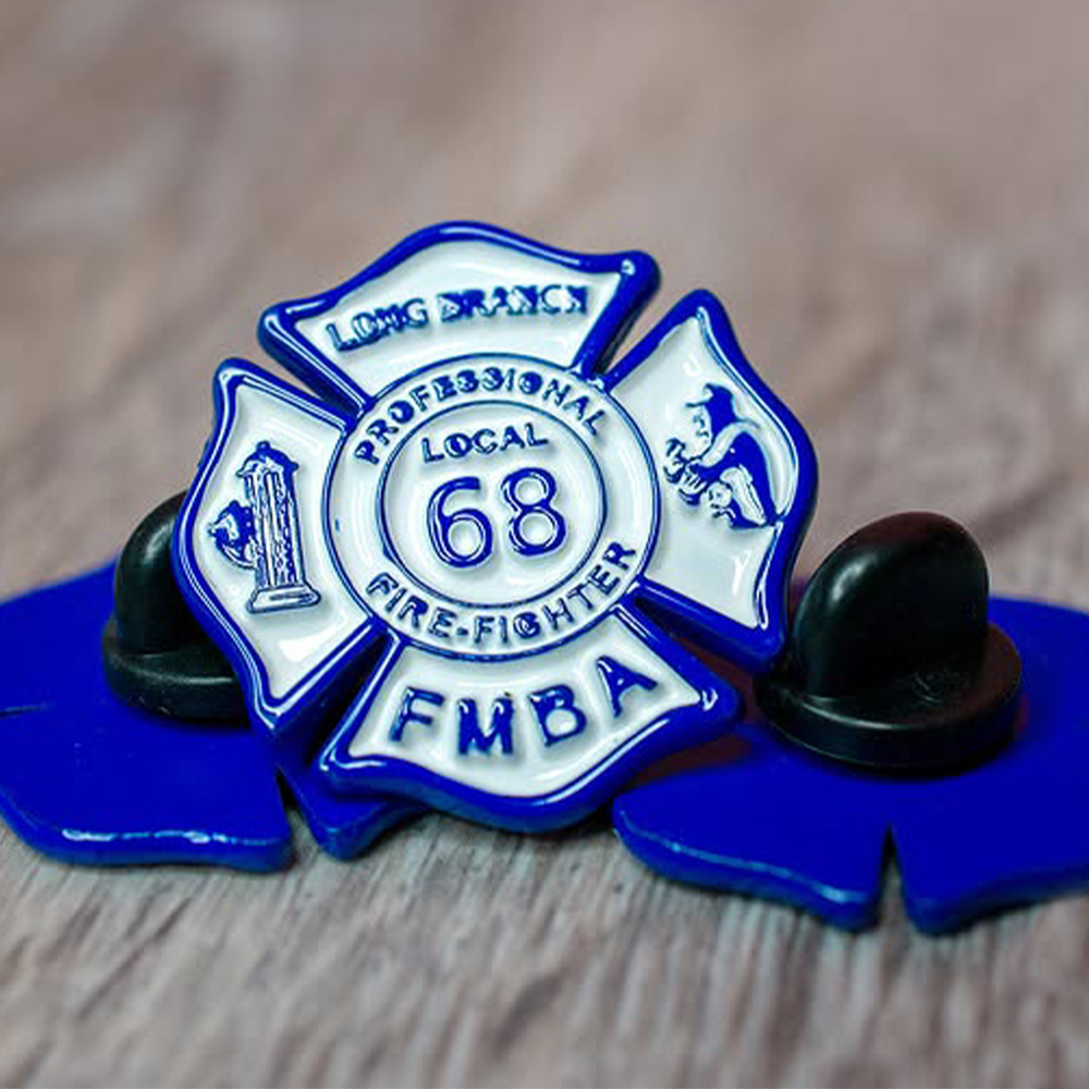 Customized Volunteer Ambulance Corps Firefighters EMS Hard Enamel Lapel Pin on Shirt Or Hat Metal Crafts