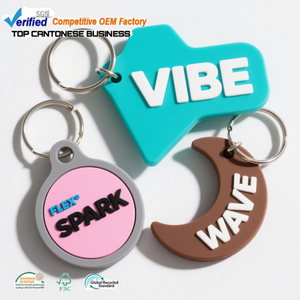 Manufactory Personalize Custom Soft Silicone Pvc Keychain Custom Logo PVC Rubber Keyring / Custom Rubber Pvc Keychains